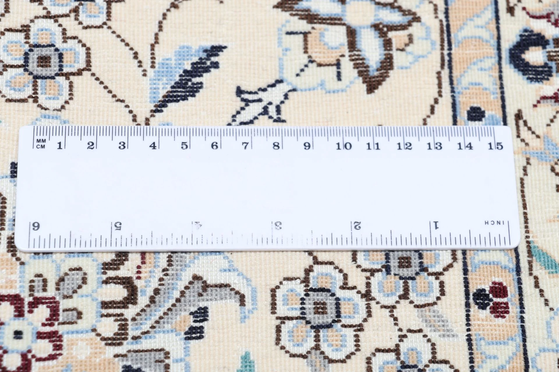 Nain Persian Rug — hand-knotted, 255 × 357 cm, Wool & Silk