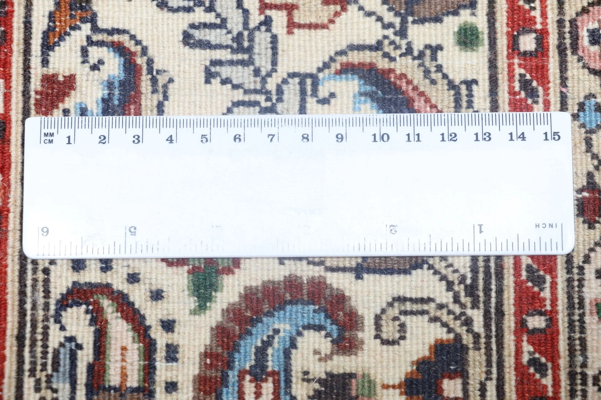 Moud Persian Rug — hand-knotted, 195 × 300 cm, Wool & Silk