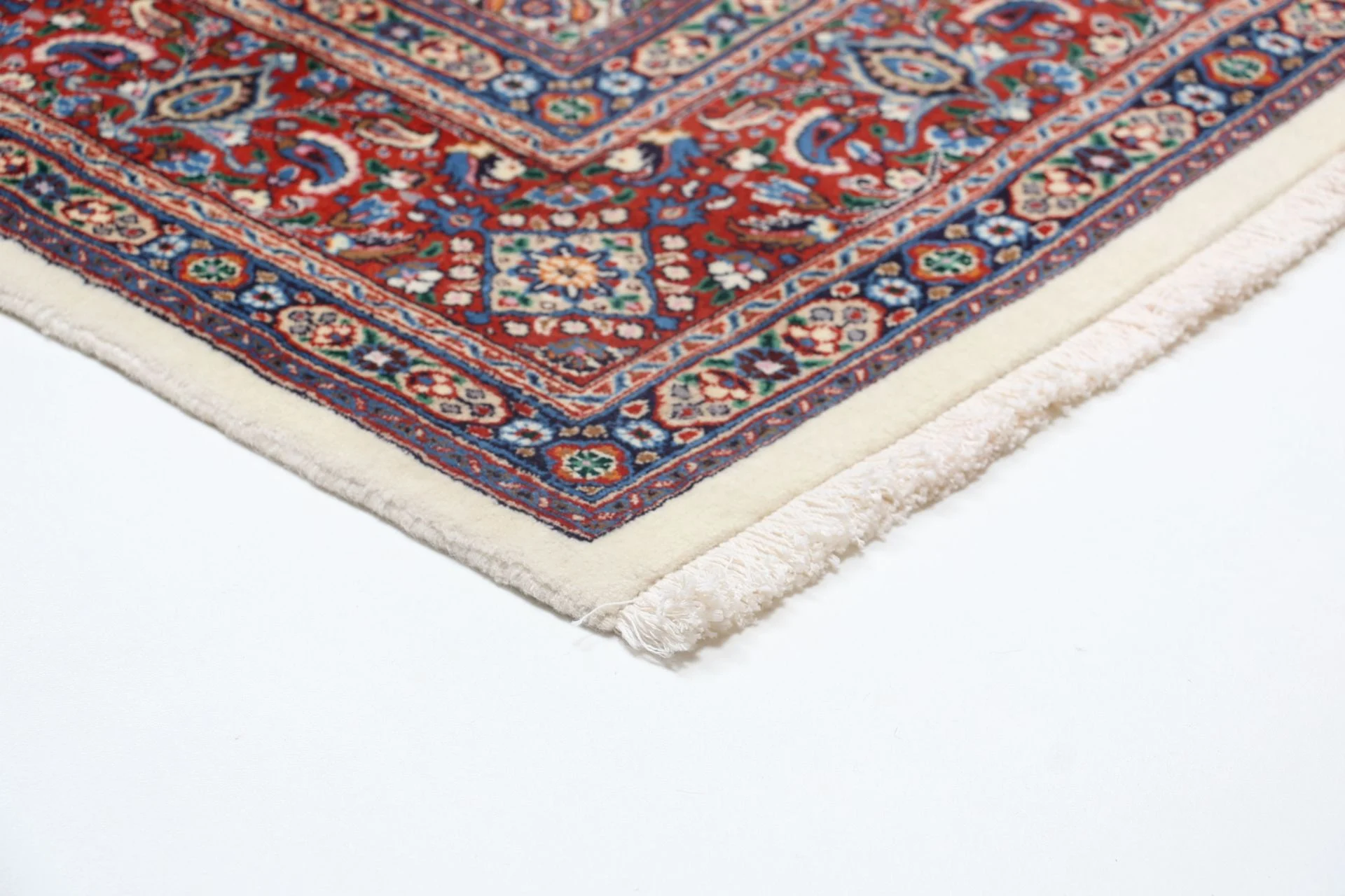 Hand-Knotted Wool Moud Persian Rug, 206 × 293 cm