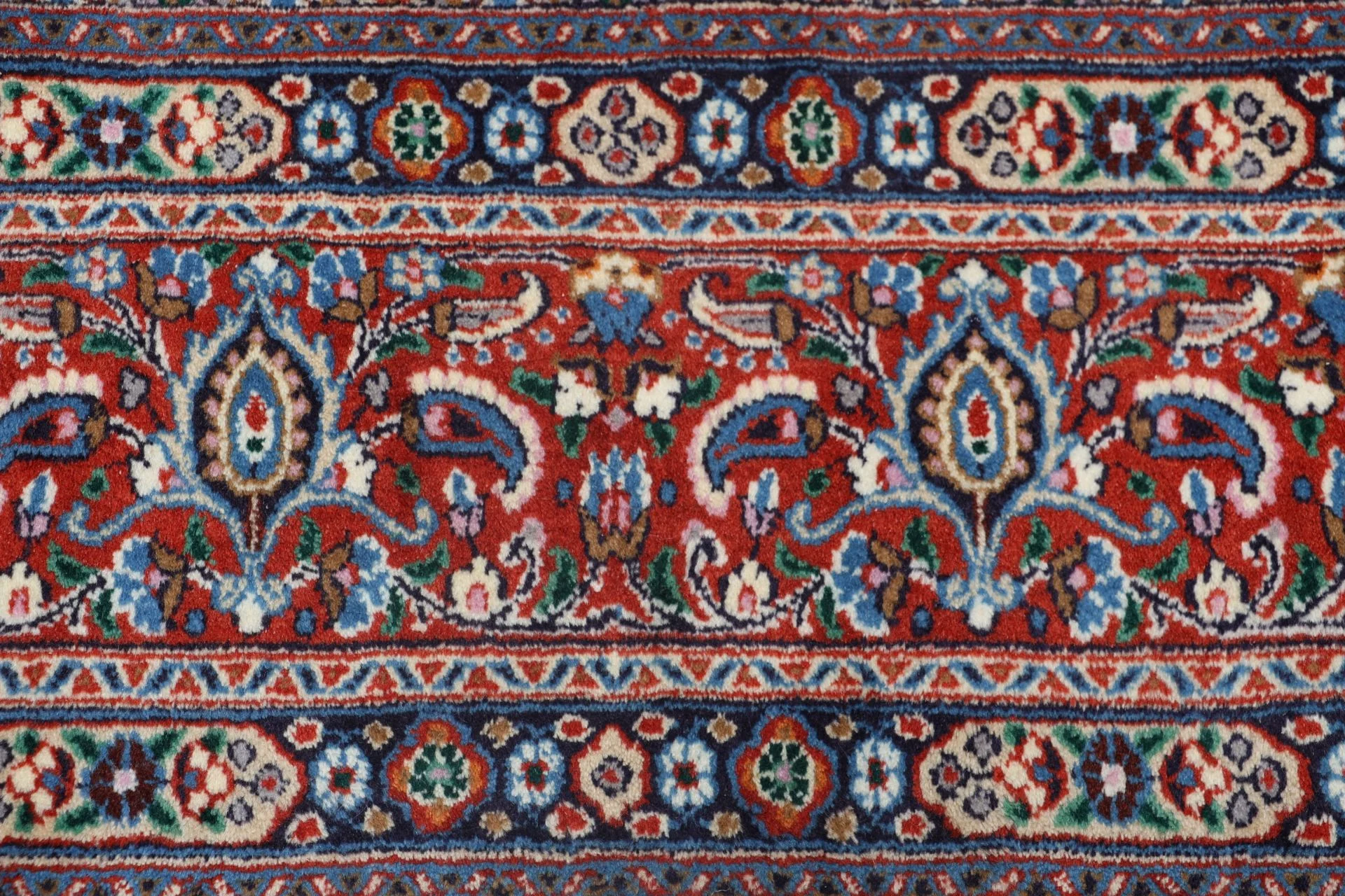 Hand-Knotted Wool Moud Persian Rug, 206 × 293 cm