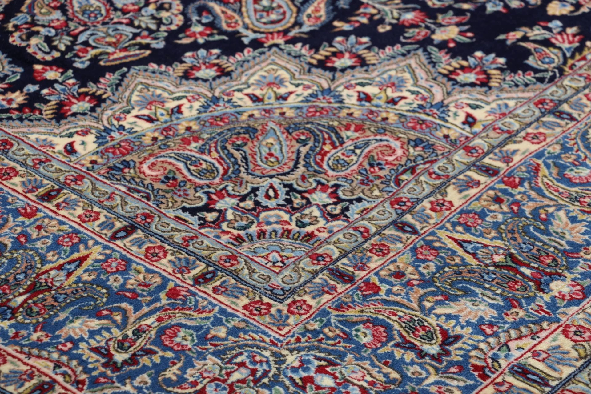 Hand-Knotted Wool Kerman Persian Rug, 202 × 297 cm