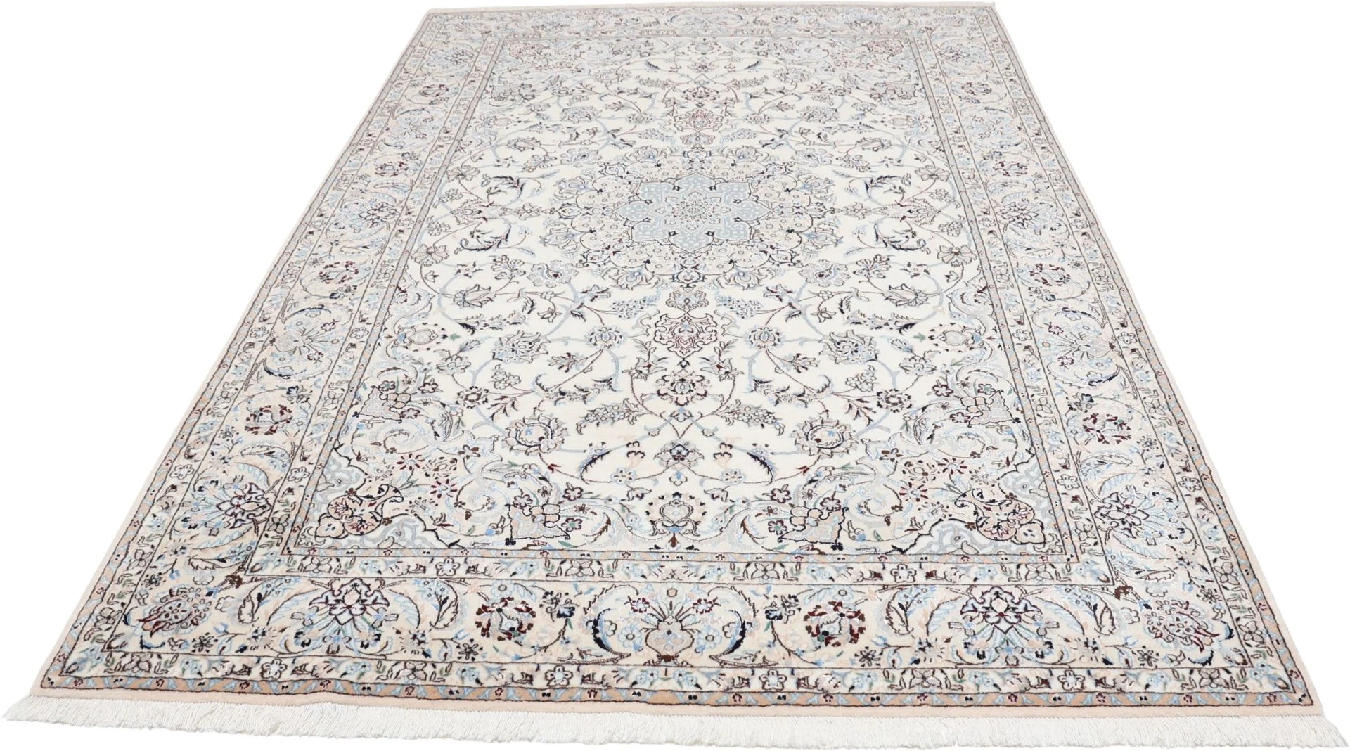Nain Persian Rug — hand-knotted, 165 × 250 cm, Wool & Silk