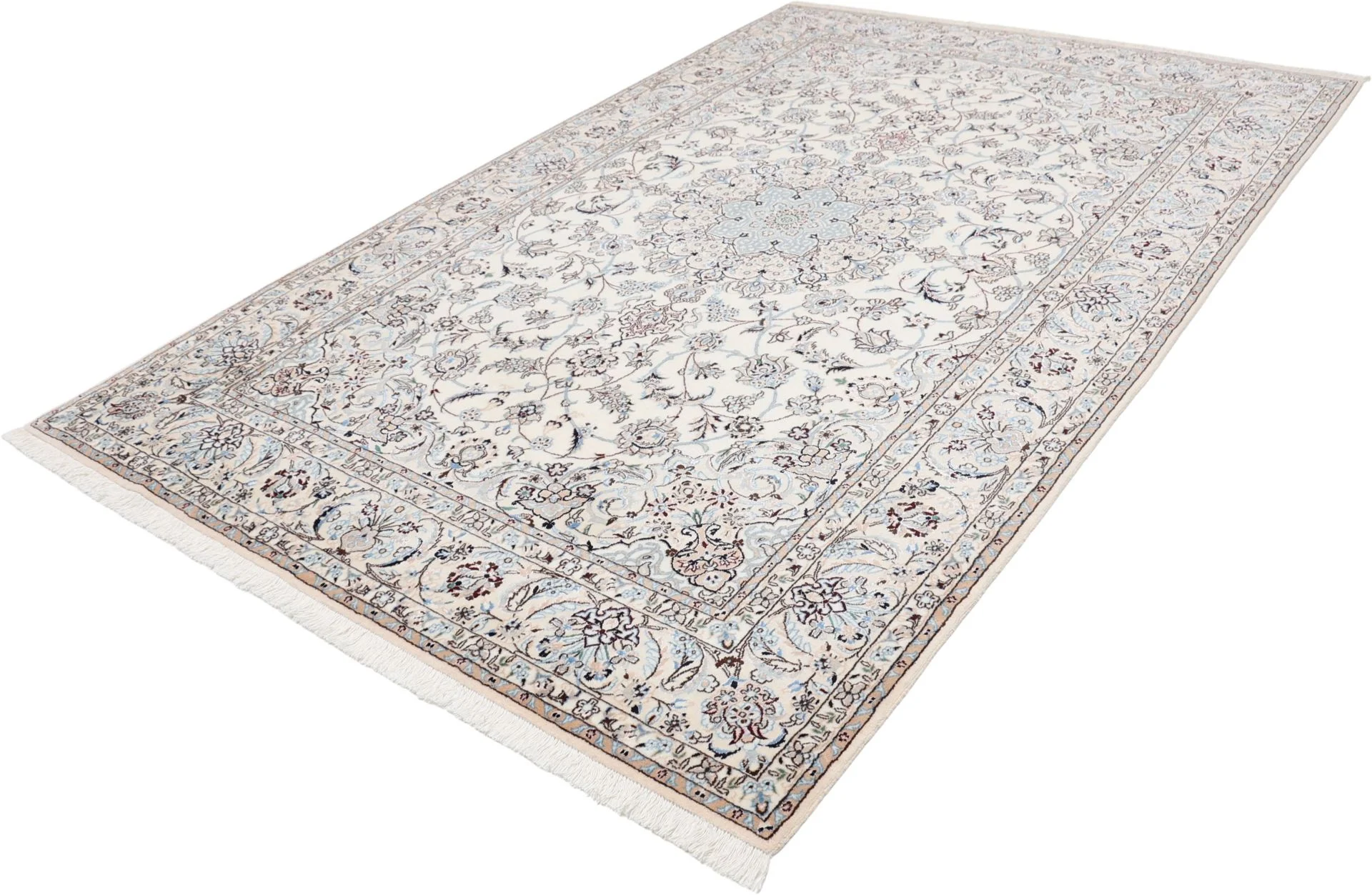 Nain Persian Rug — hand-knotted, 165 × 250 cm, Wool & Silk