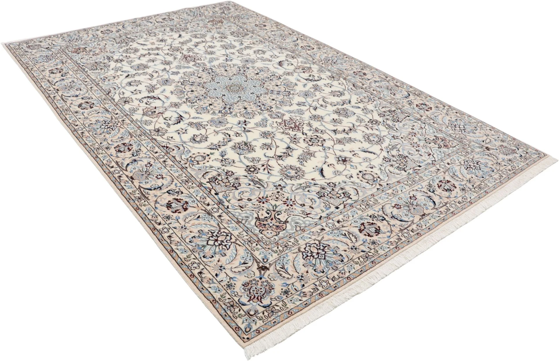 Nain Persian Rug — hand-knotted, 165 × 250 cm, Wool & Silk