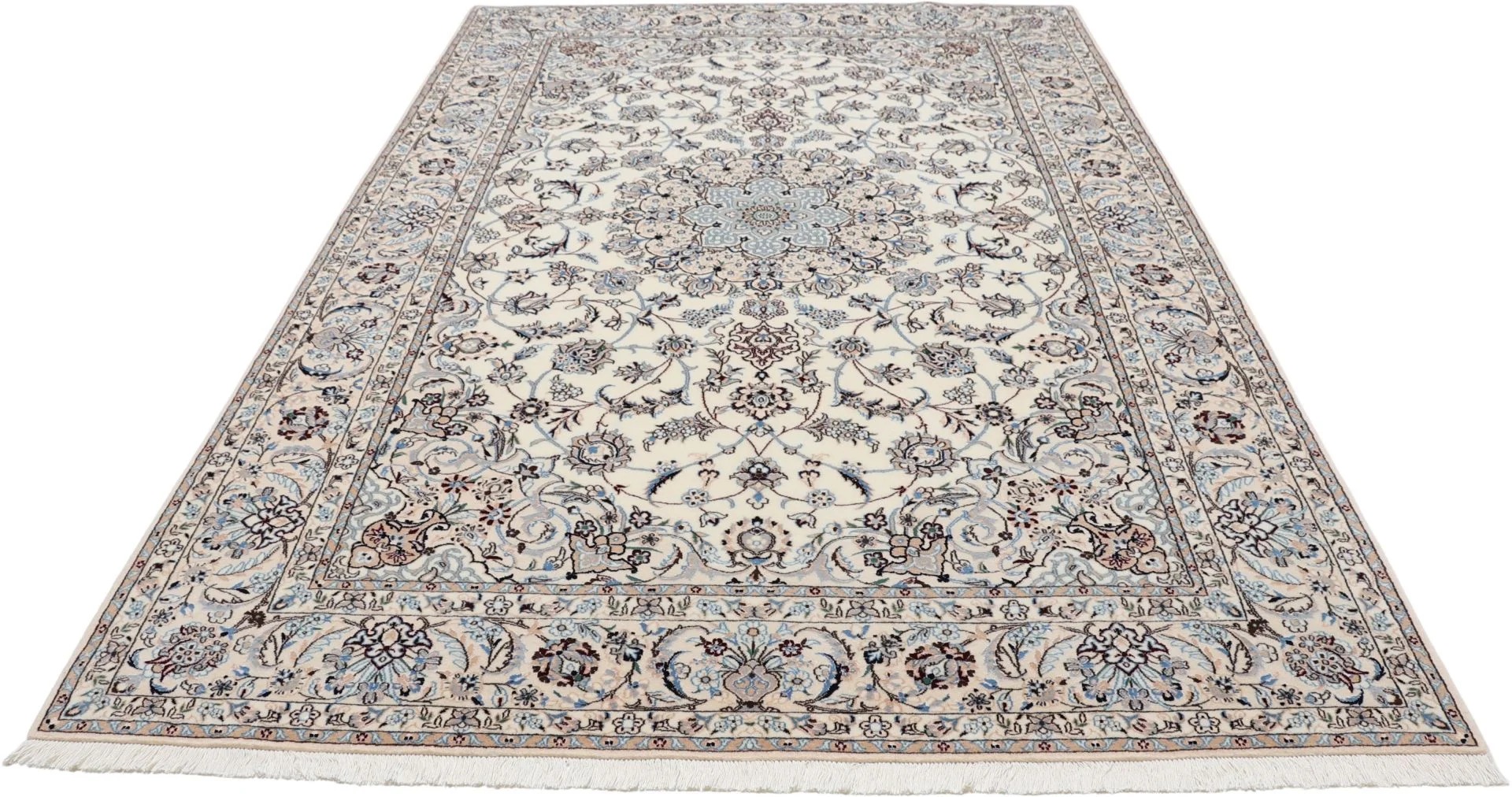 Nain Persian Rug — hand-knotted, 165 × 250 cm, Wool & Silk
