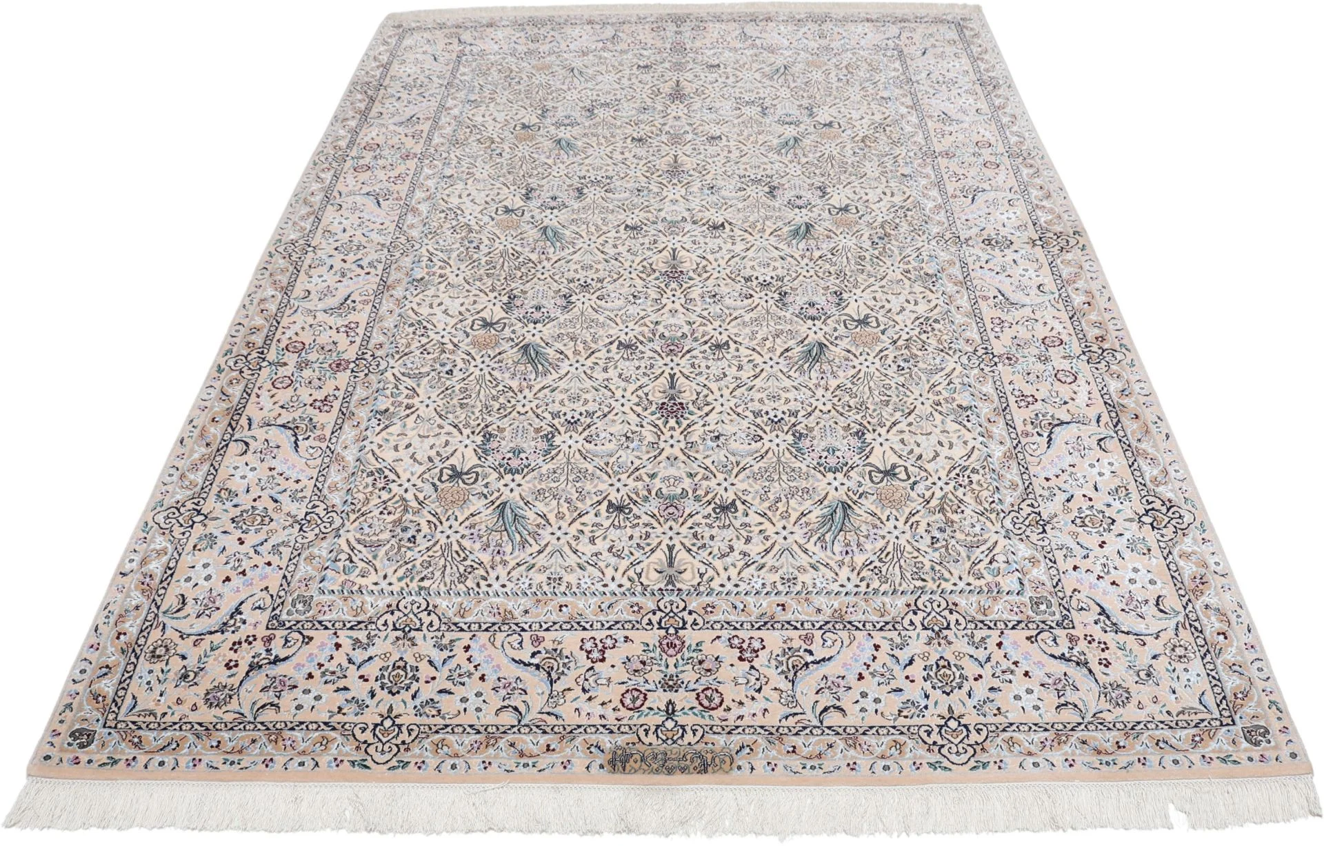 Nain Persian Rug 160 × 235 cm, Wool & Silk, hand-knotted