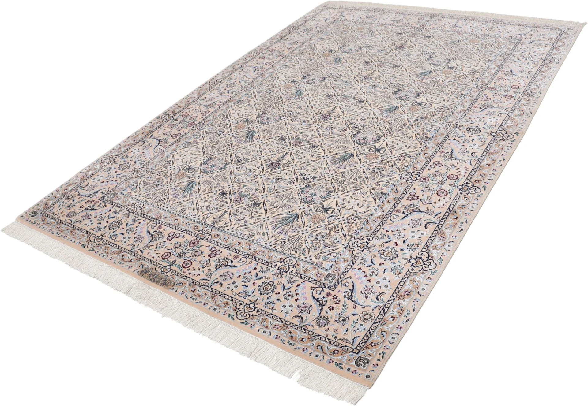 Nain Persian Rug 160 × 235 cm, Wool & Silk, hand-knotted