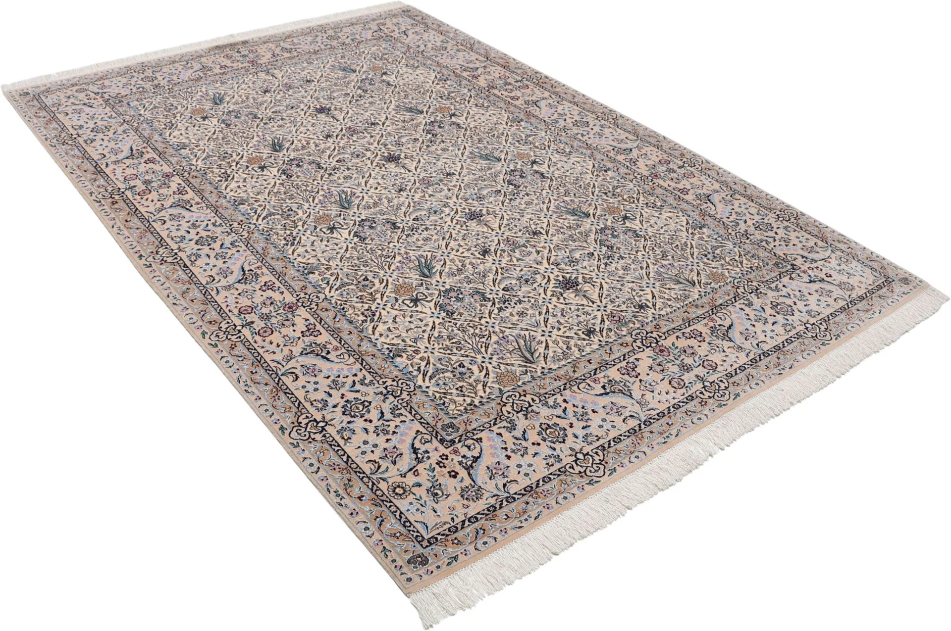 Nain Persian Rug 160 × 235 cm, Wool & Silk, hand-knotted