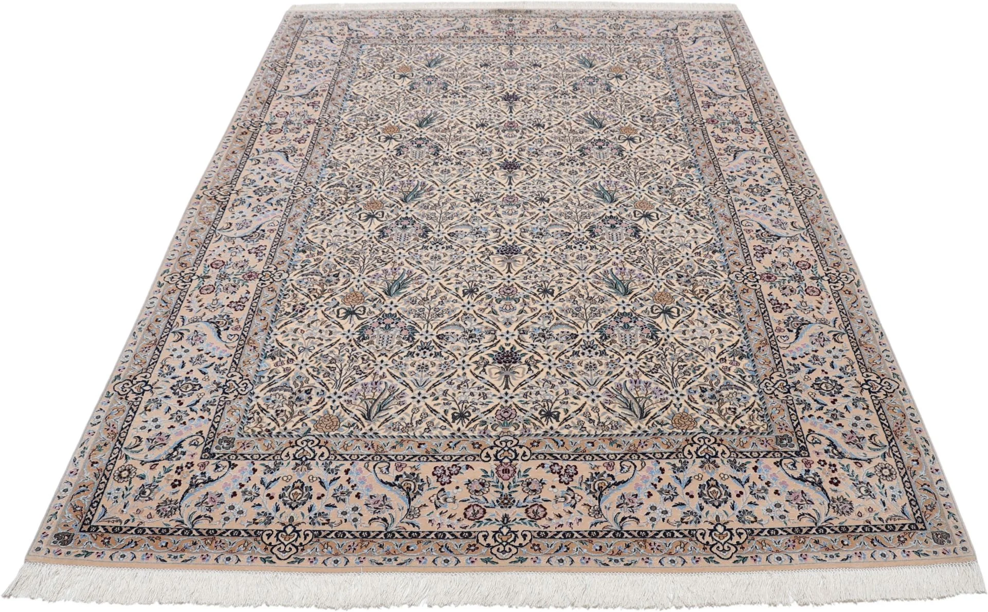Nain Persian Rug 160 × 235 cm, Wool & Silk, hand-knotted