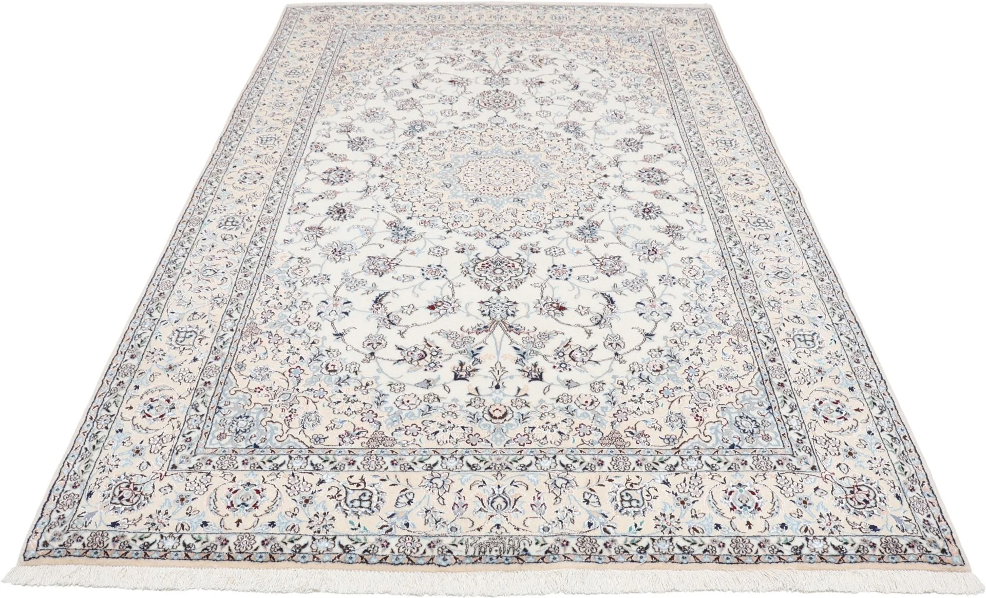 Nain Persian Rug — hand-knotted, 150 × 240 cm, Wool & Silk