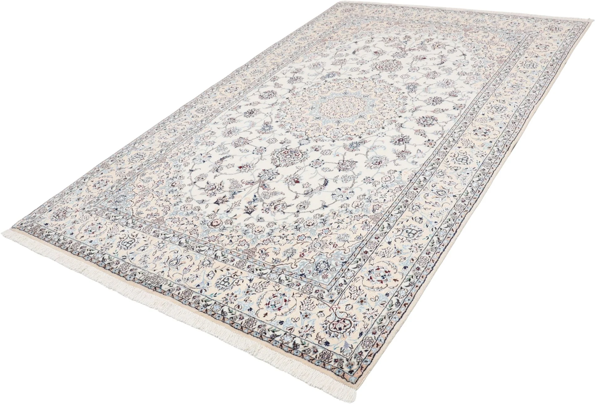 Nain Persian Rug — hand-knotted, 150 × 240 cm, Wool & Silk