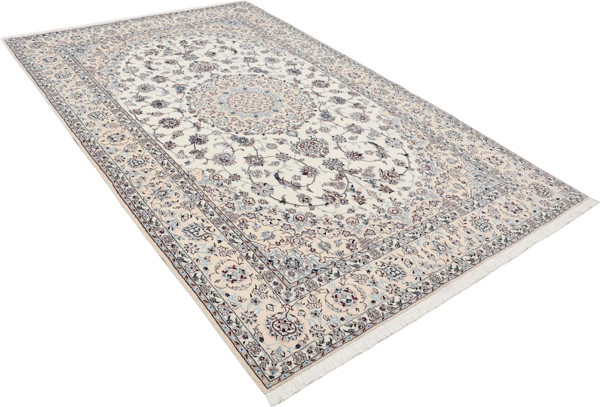 Nain Persian Rug — hand-knotted, 150 × 240 cm, Wool & Silk