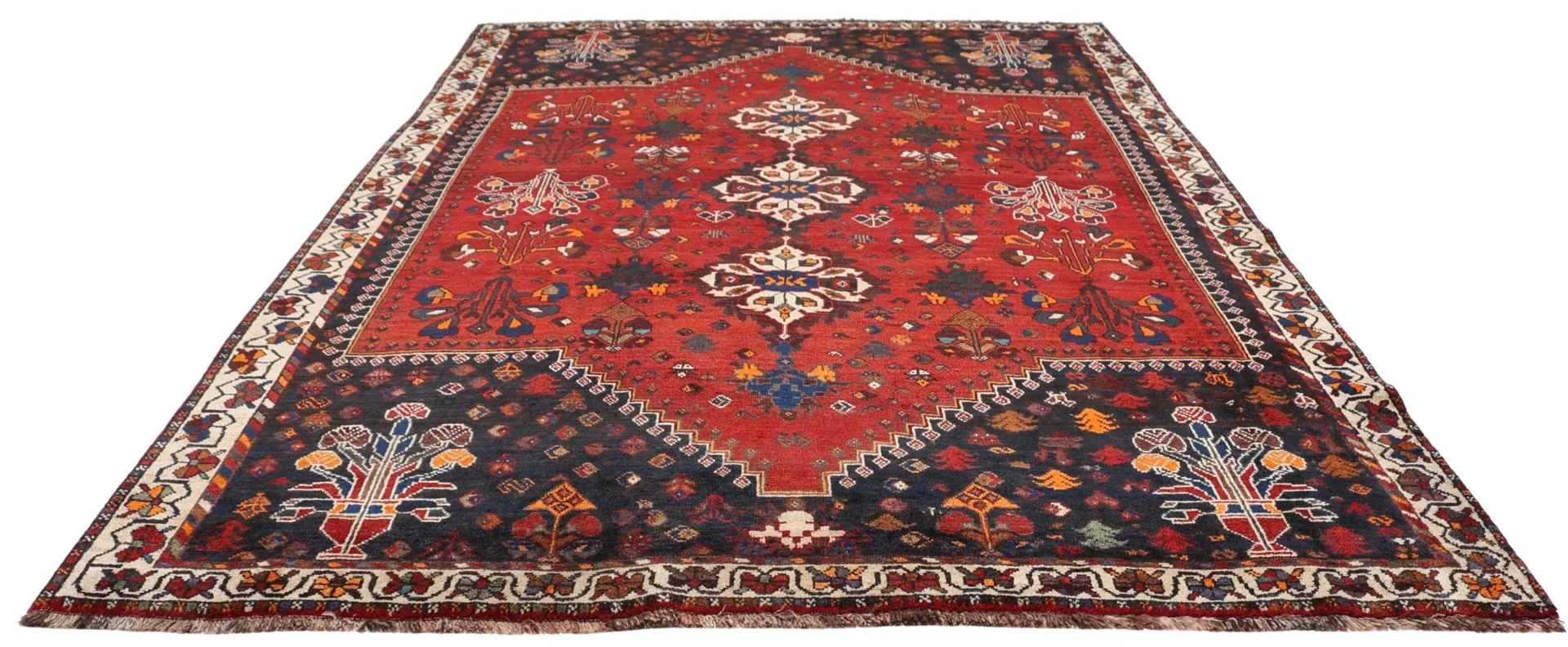 Shiraz Persian Rug — hand-knotted, 210 × 290 cm, Wool