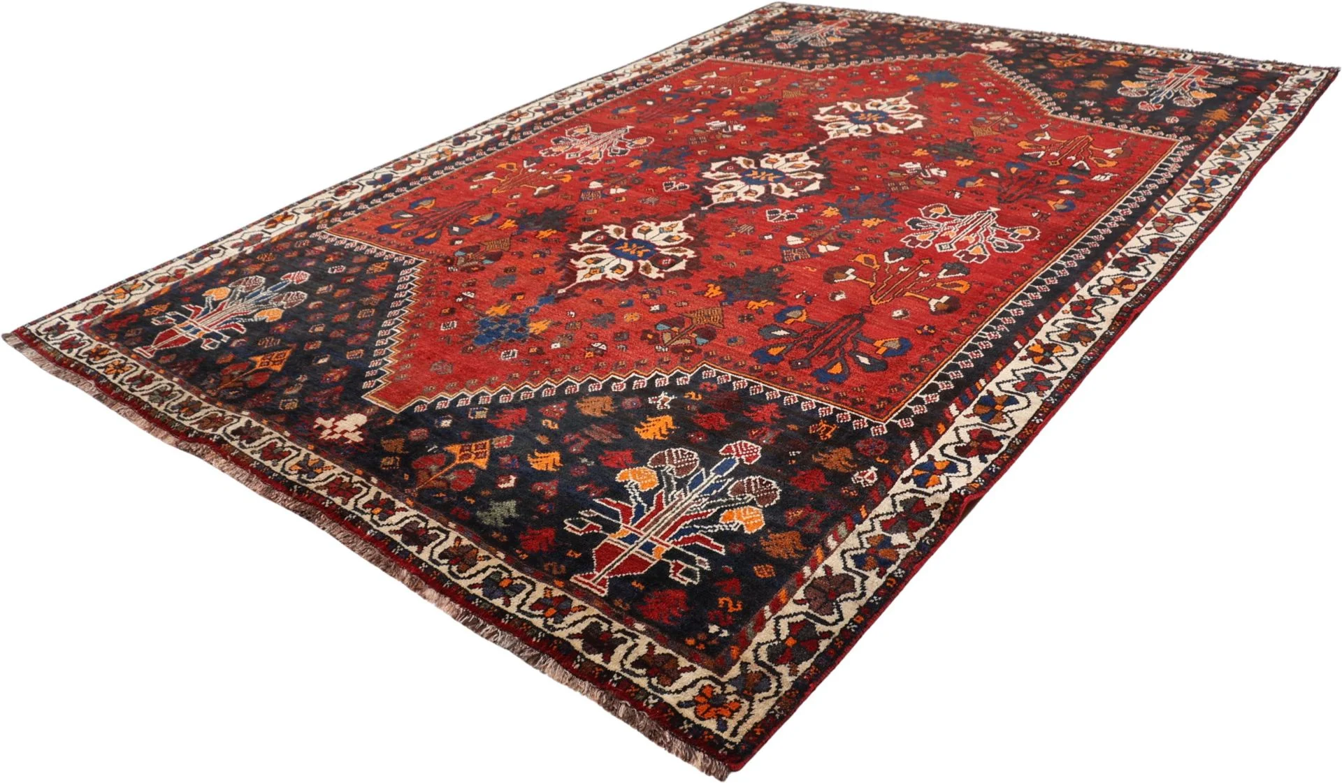 Shiraz Persian Rug — hand-knotted, 210 × 290 cm, Wool