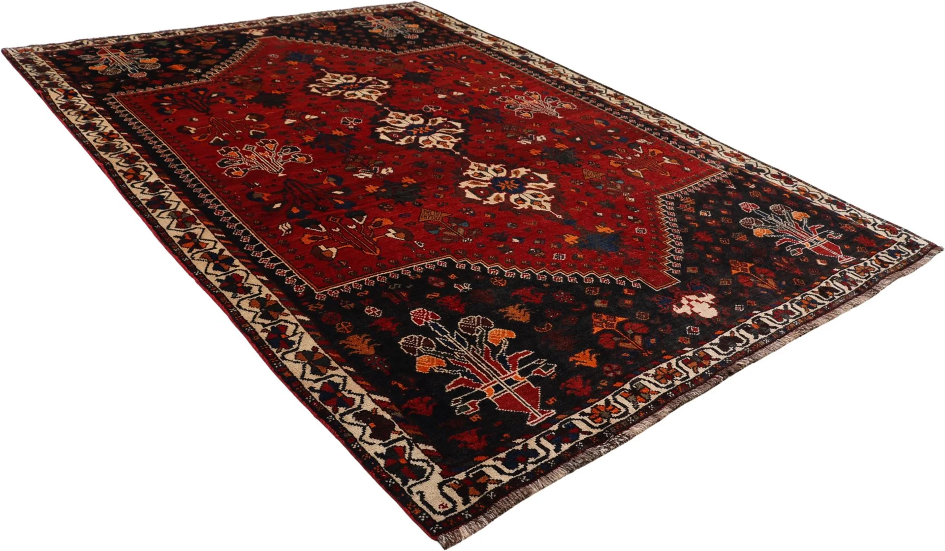 Shiraz Persian Rug — hand-knotted, 210 × 290 cm, Wool