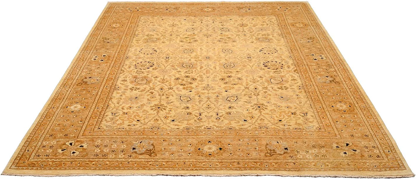 Hand-Knotted Wool Ziegler Pakistani Rug, 273 × 357 cm