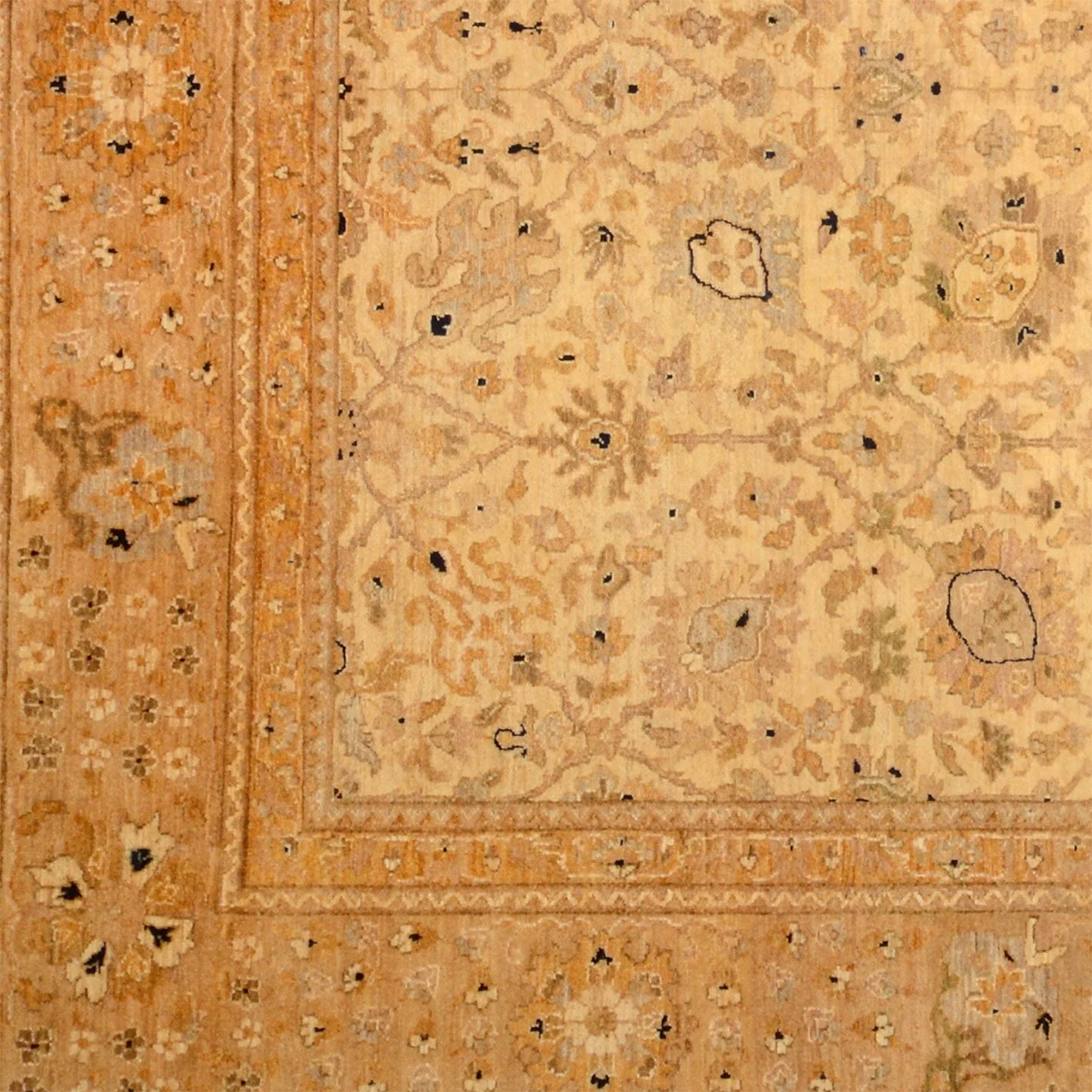 Hand-Knotted Wool Ziegler Pakistani Rug, 273 × 357 cm