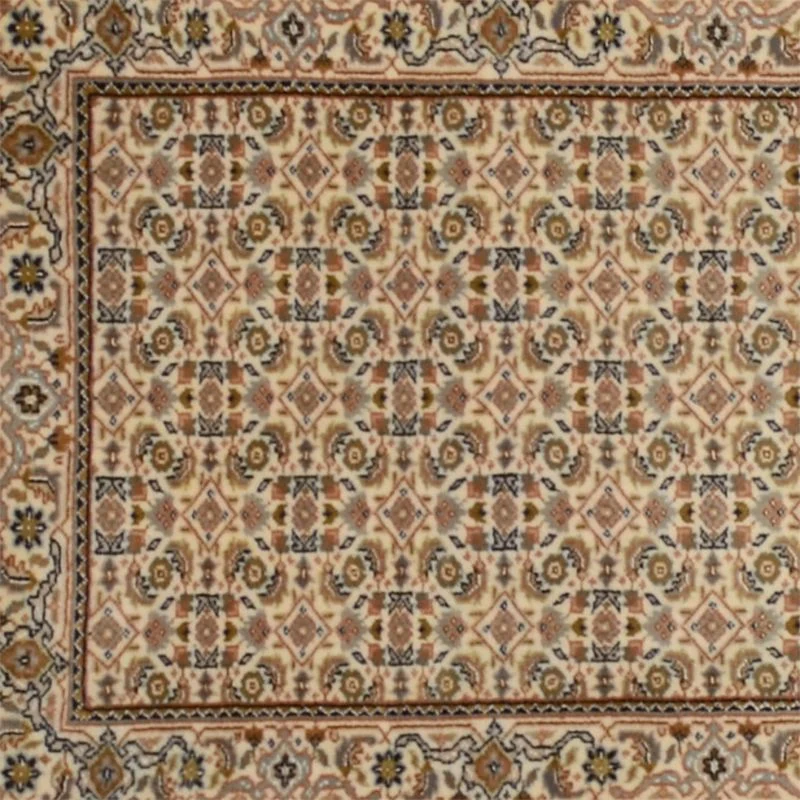 Tabriz Indian Rug 83 × 404 cm, Wool & Silk, hand-knotted