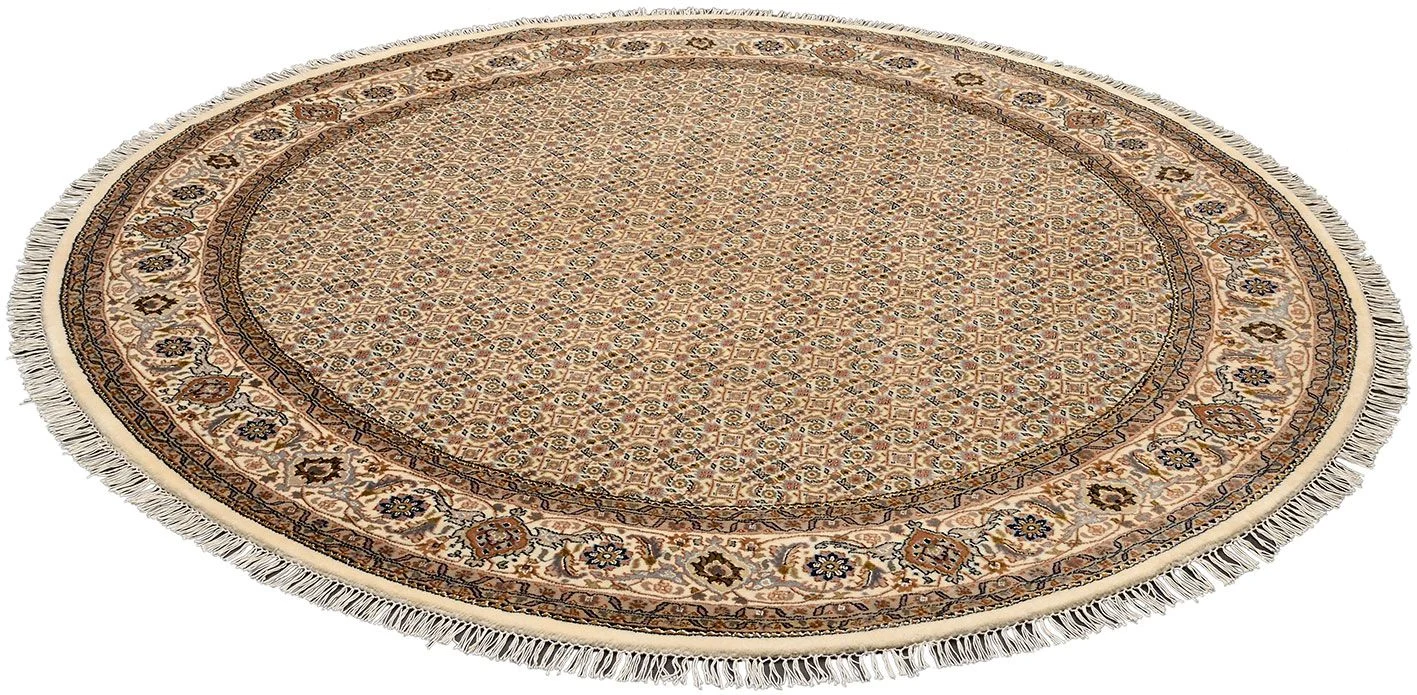 Tabriz Indian Rug — hand-knotted, 250 × 250 cm, Wool & Silk