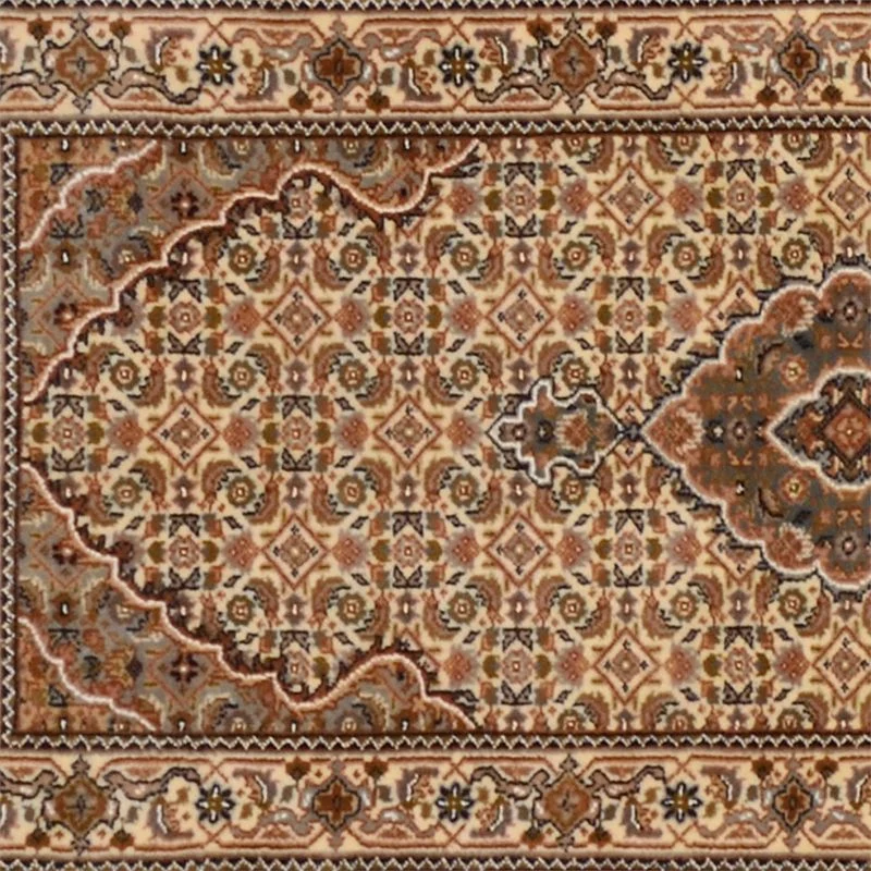 Tabriz Indian Rug 80 × 401 cm, Wool & Silk, hand-knotted