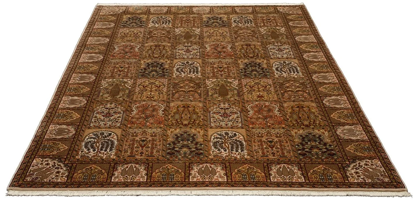 orientteppich-ghom-206-x-302-cm-schurwolle-handgeknupft-2 Hand-Knotted Wool Qom Indian Rug, 206 × 302 cm