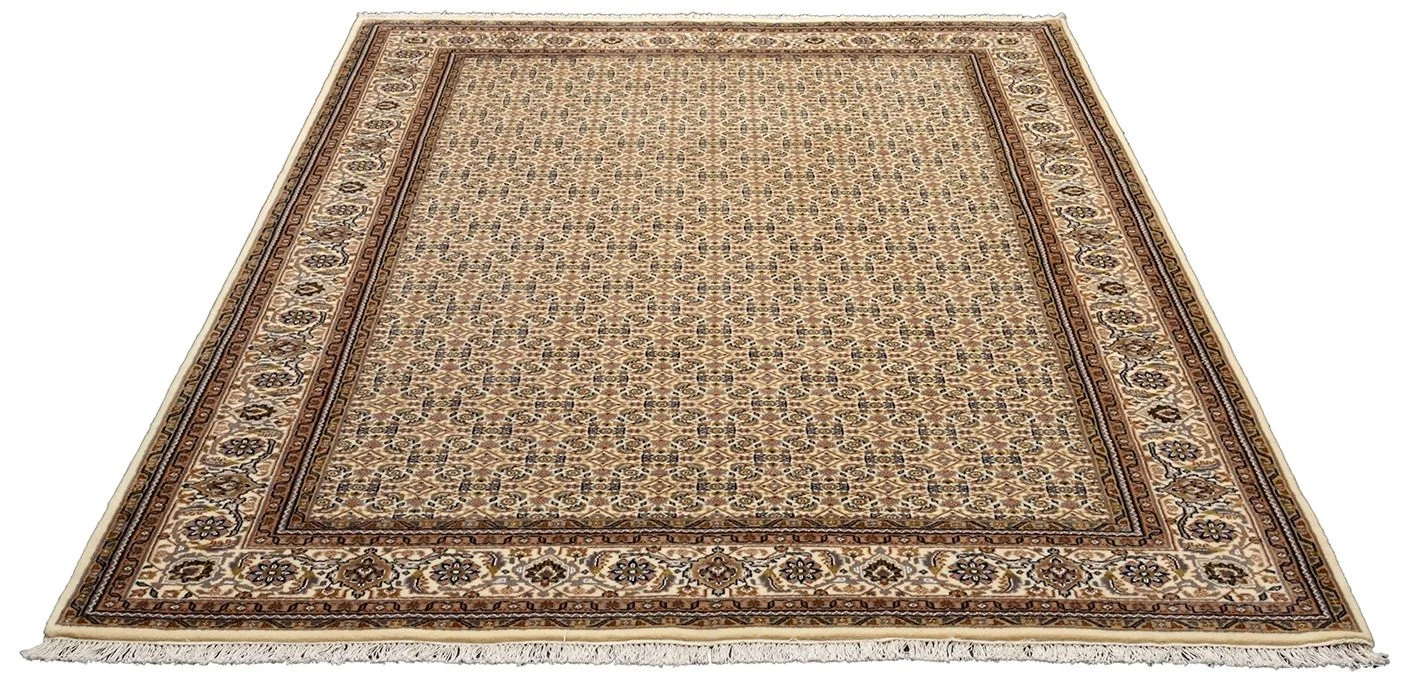 Hand-Knotted Wool Bijar Indian Rug, 200 × 305 cm