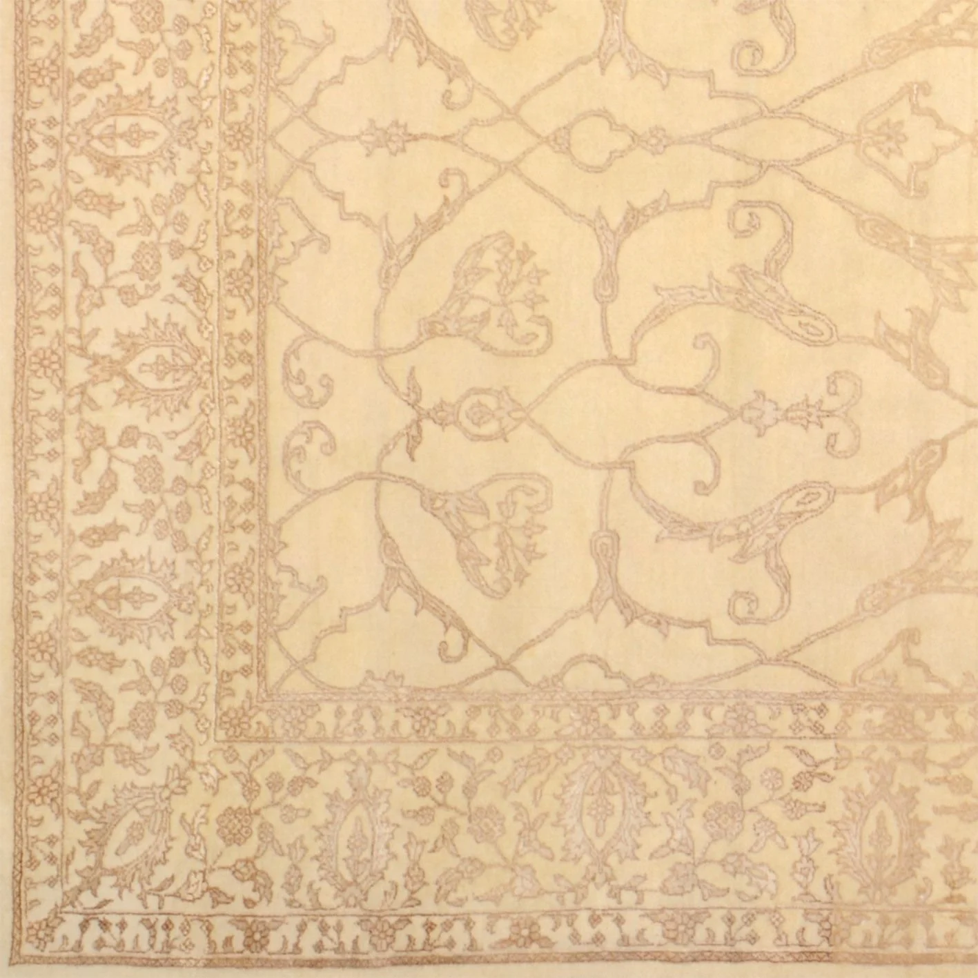 Hand-Knotted Wool & Silk Tabriz Indian Rug, 175 × 260 cm