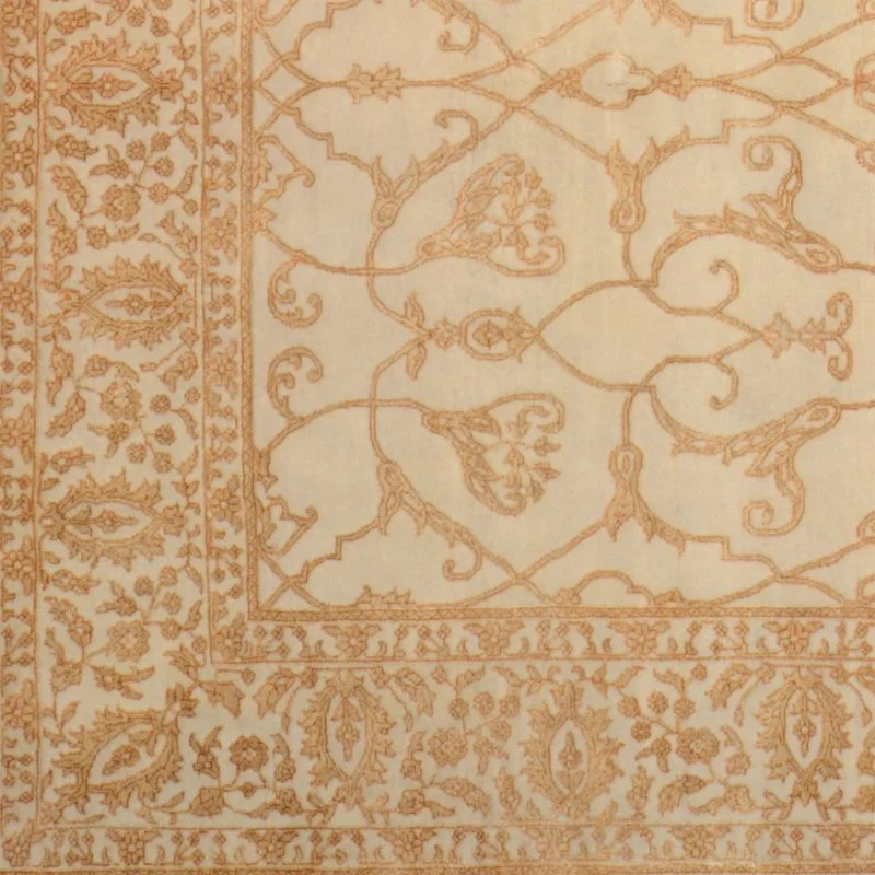 Hand-Knotted Wool Tabriz Indian Rug, 163 × 248 cm