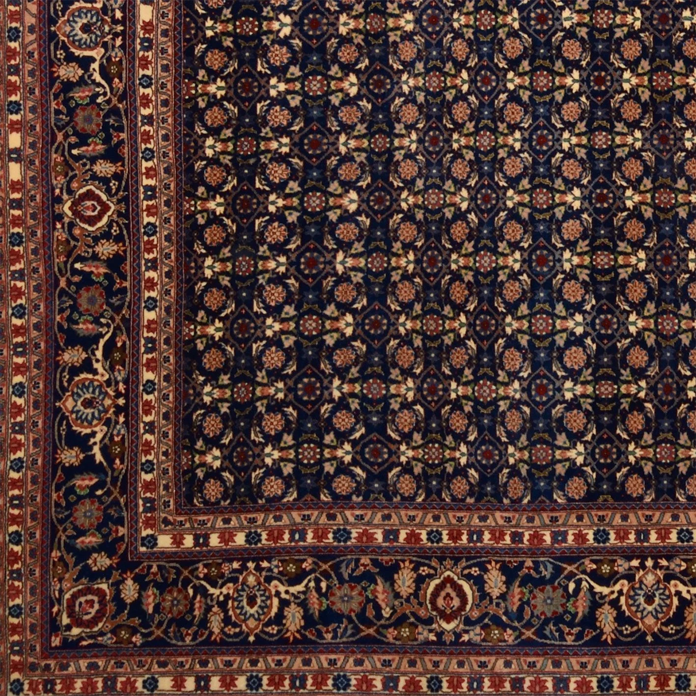 Hand-Knotted Wool Tabriz Persian Rug, 250 × 295 cm