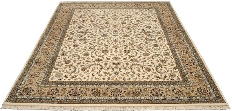 Isfahan Indian Rug 244 × 306 cm, Wool, hand-knotted