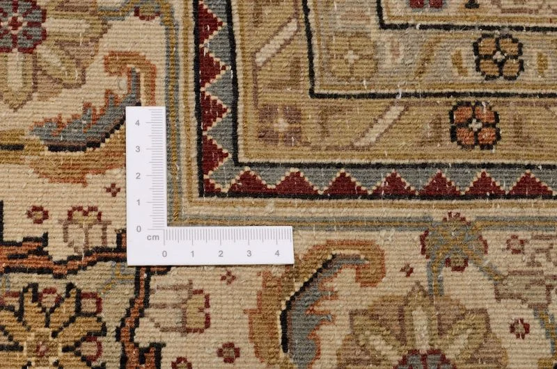 Hand-Knotted Wool & Silk Tabriz Indian Rug, 254 × 308 cm