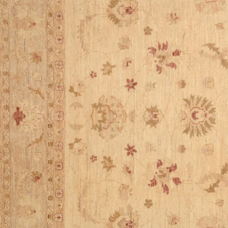 Hand-Knotted Wool Ziegler Pakistani Rug, 255 × 302 cm