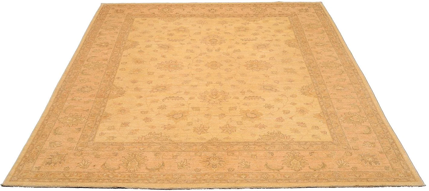 Hand-Knotted Wool Ziegler Pakistani Rug, 253 × 292 cm