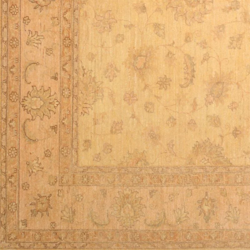 Hand-Knotted Wool Ziegler Pakistani Rug, 253 × 292 cm