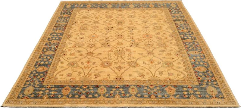 Hand-Knotted Wool Ziegler Pakistani Rug, 245 × 290 cm