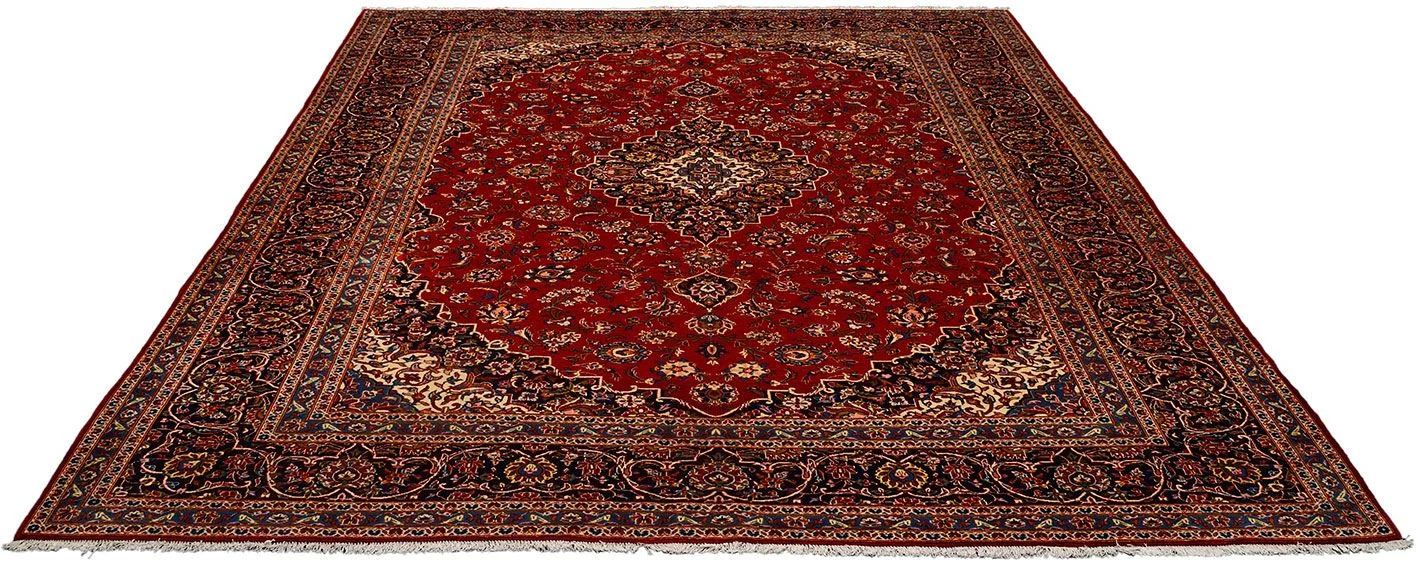 Kashan Persian Rug — hand-knotted, 308 × 372 cm, Wool