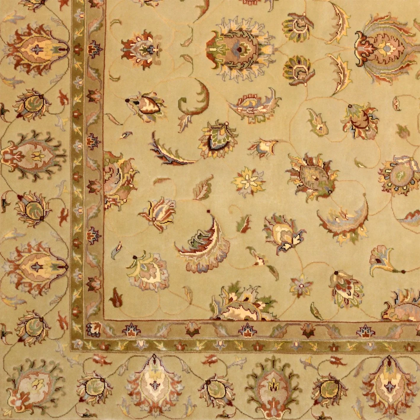 Hand-Knotted Wool Tabriz Indian Rug, 275 × 360 cm