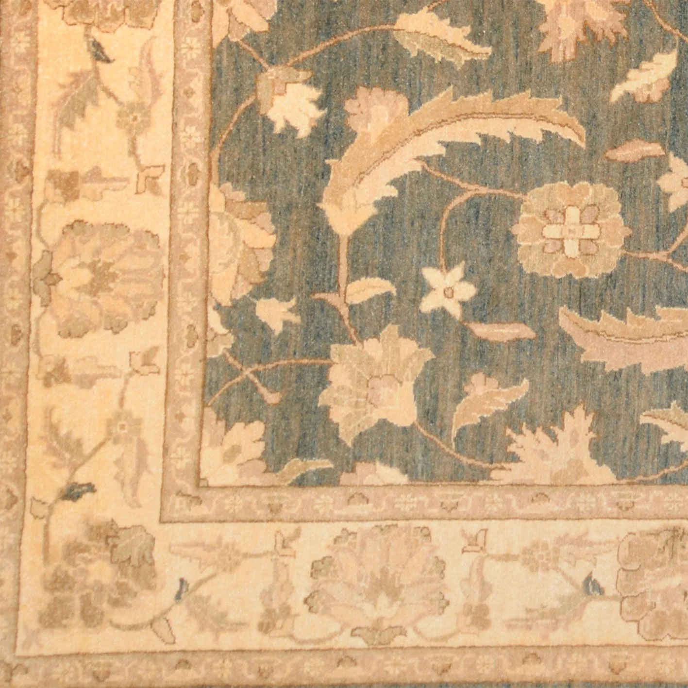 Hand-Knotted Wool Ziegler Pakistani Rug, 255 × 307 cm