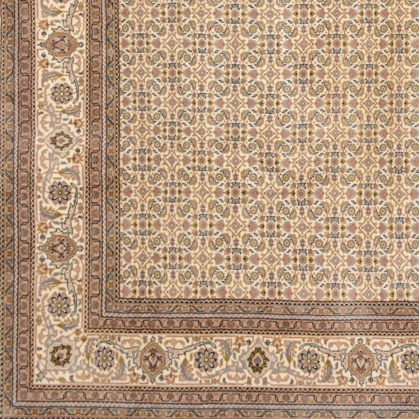 Tabriz Indian Rug — hand-knotted, 247 × 298 cm, Wool