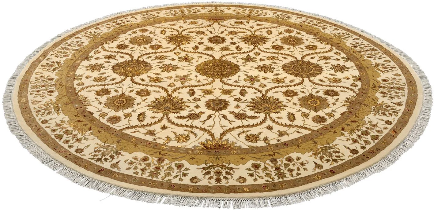 Tabriz Indian Rug — hand-knotted, 296 × 296 cm, Wool