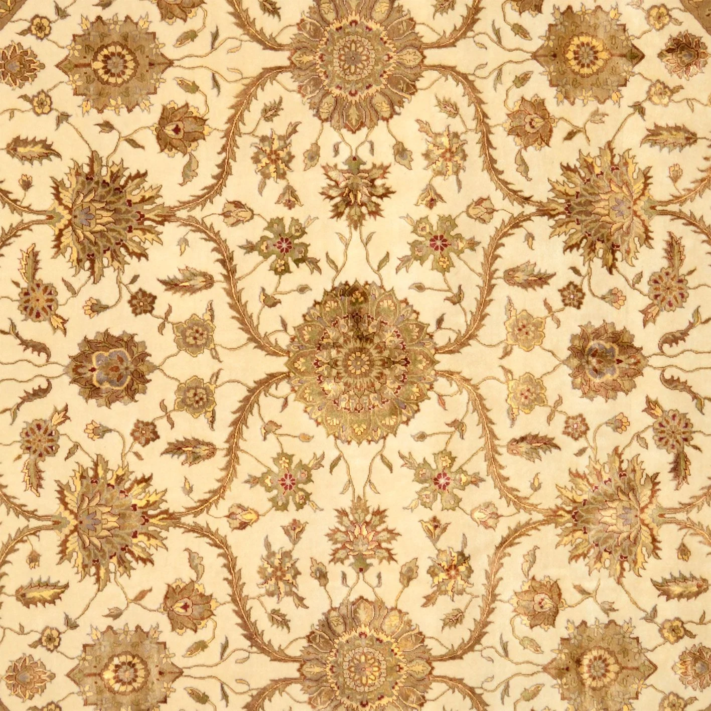 Tabriz Indian Rug — hand-knotted, 296 × 296 cm, Wool