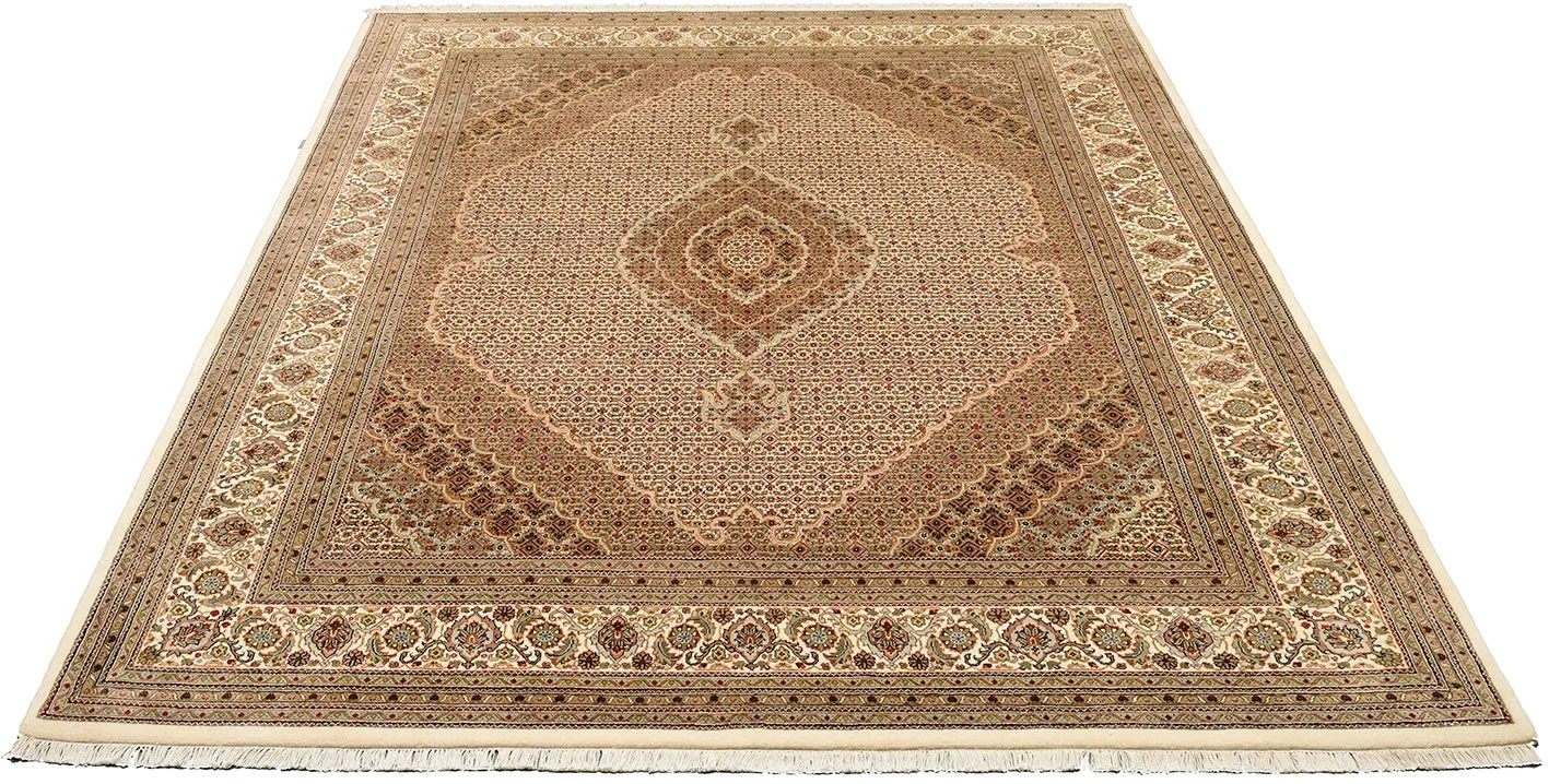 Tabriz Indian Rug — hand-knotted, 243 × 304 cm, Wool