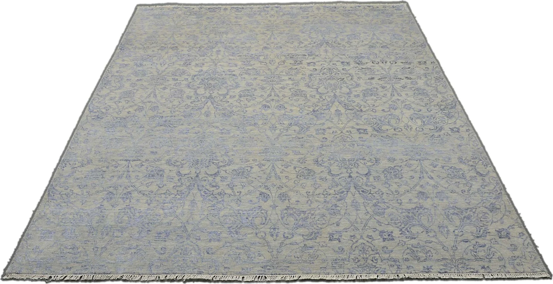 Indian Rug — hand-knotted, 243 × 301 cm, Wool