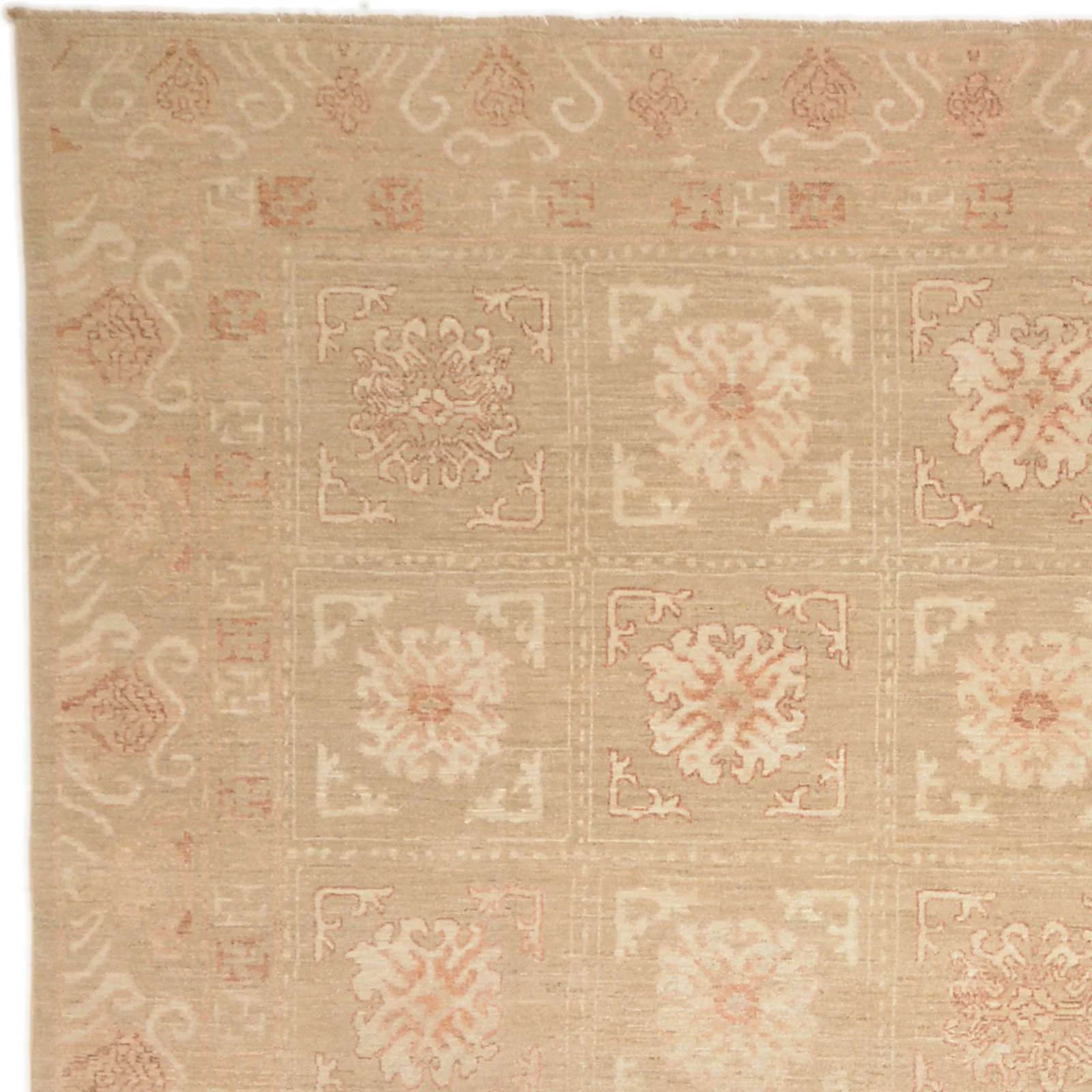 Hand-Knotted Wool Ziegler Pakistani Rug, 270 × 350 cm