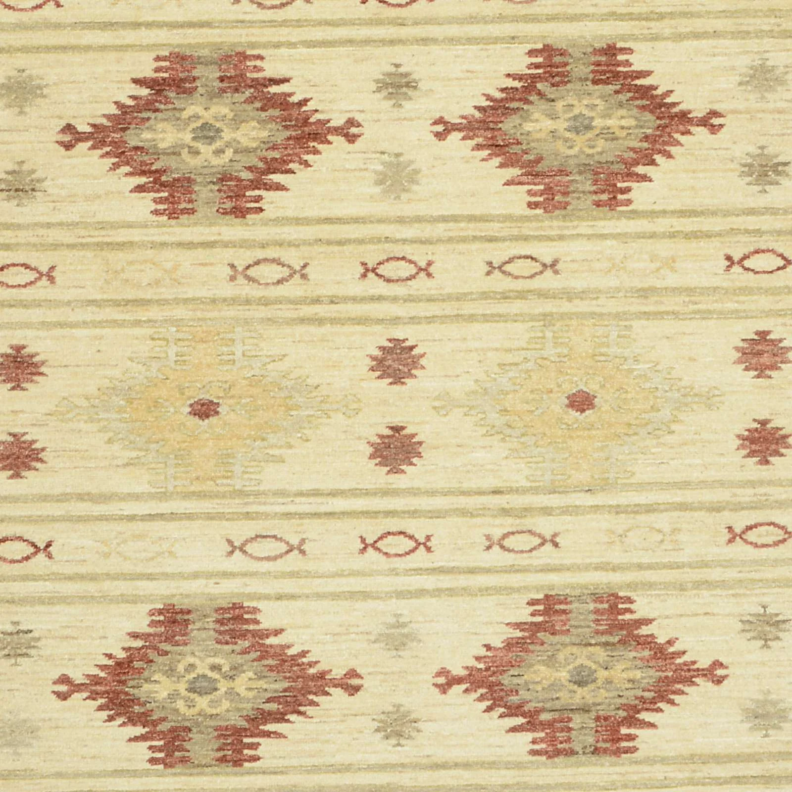 Hand-Knotted Wool Ziegler Pakistani Rug, 233 × 292 cm