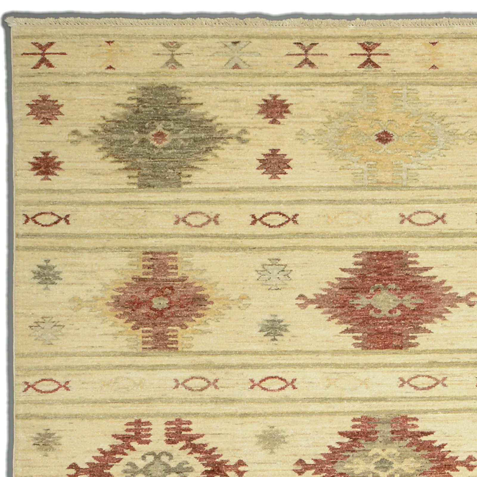 Hand-Knotted Wool Ziegler Pakistani Rug, 233 × 292 cm