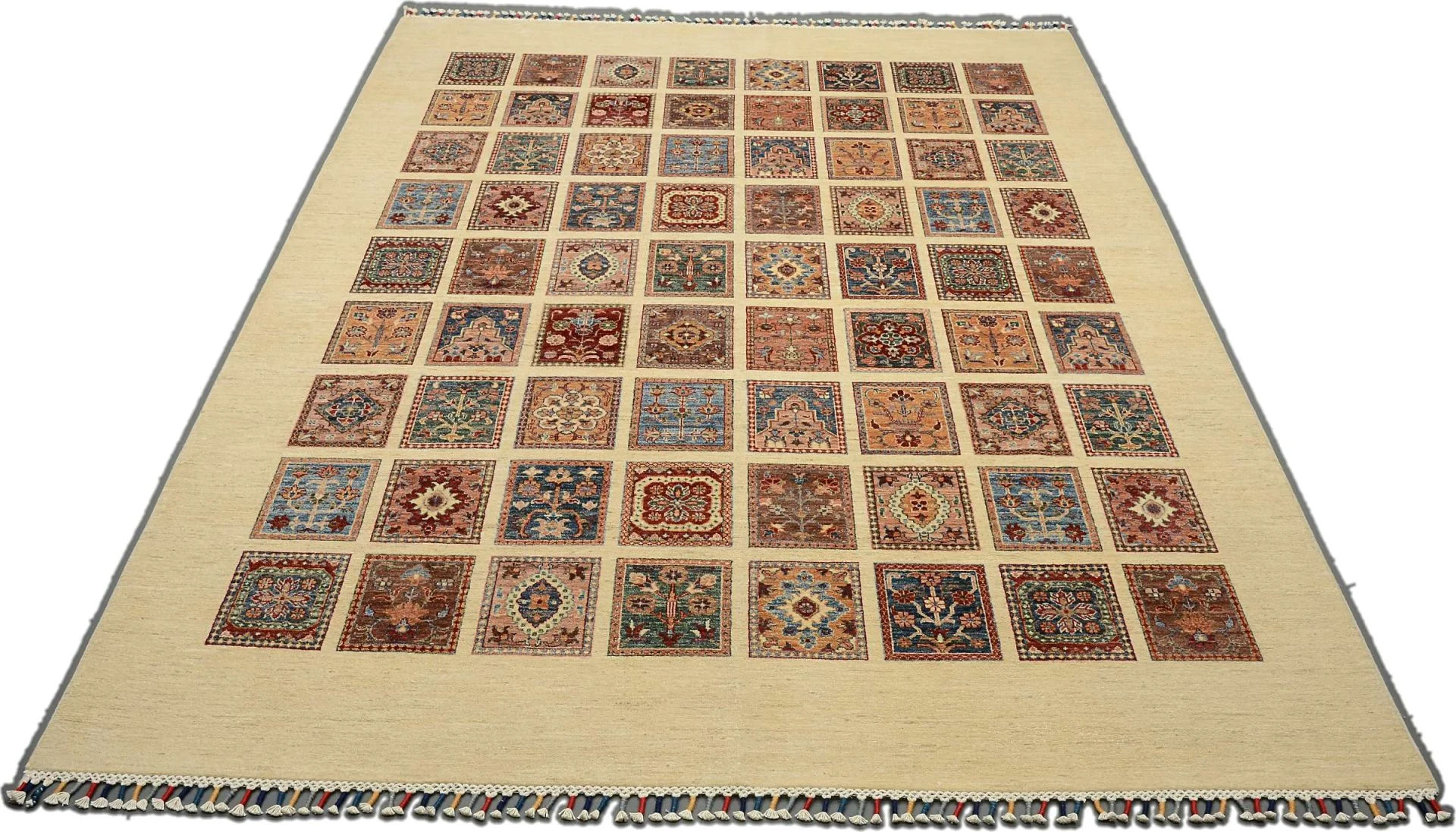 Hand-Knotted Wool Ziegler Pakistani Rug, 228 × 304 cm