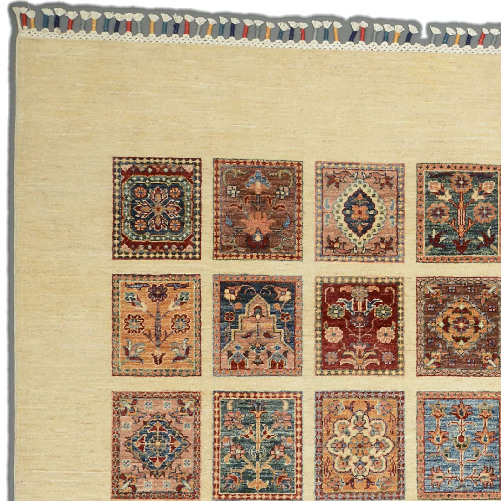 Hand-Knotted Wool Ziegler Pakistani Rug, 228 × 304 cm