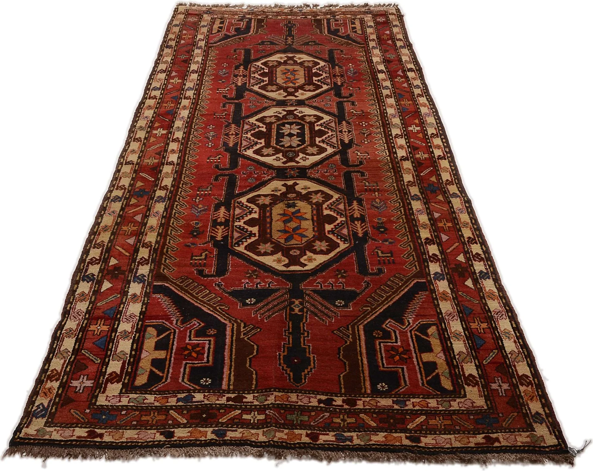 Shiraz Persian Rug 143 × 376 cm, Wool, hand-knotted