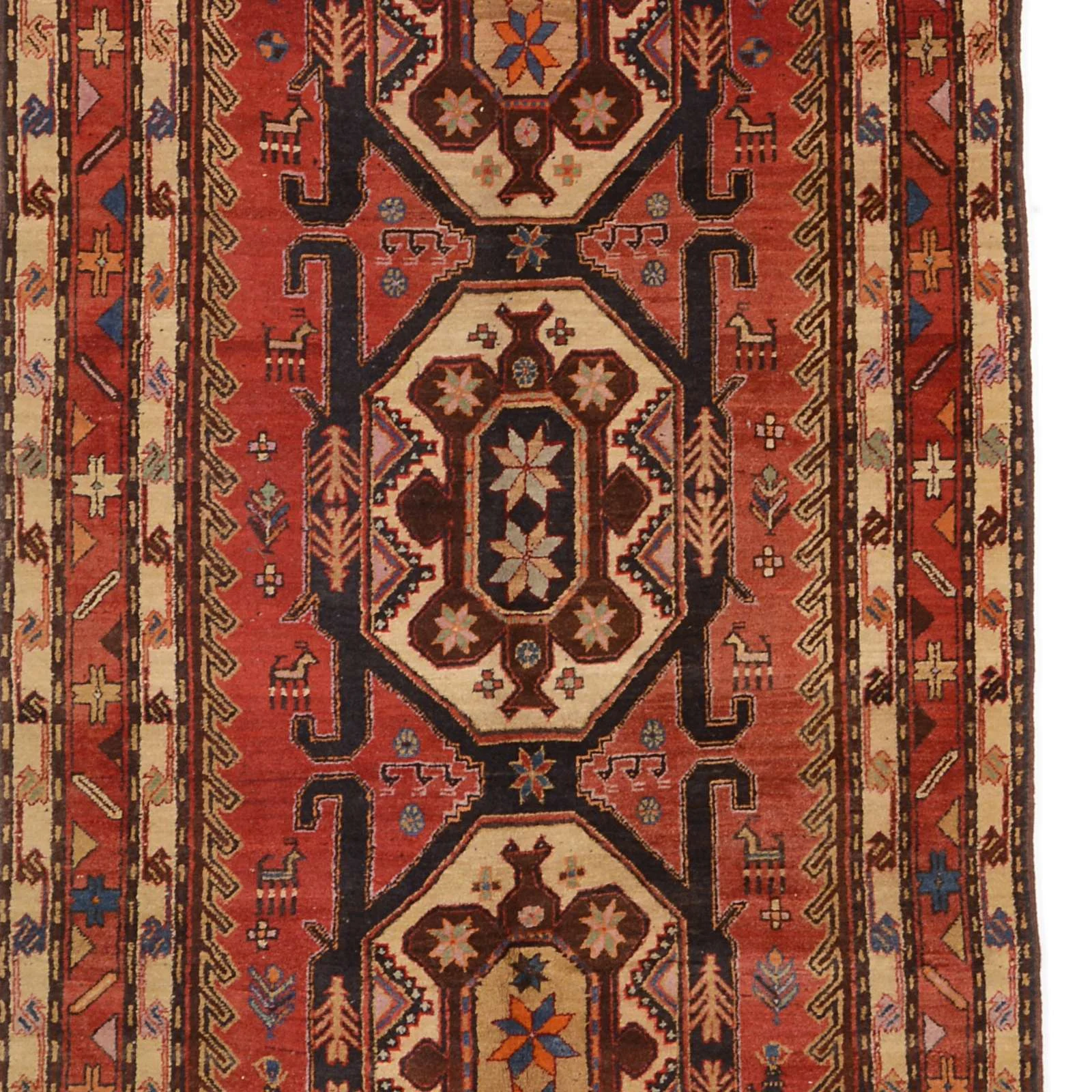 Shiraz Persian Rug 143 × 376 cm, Wool, hand-knotted